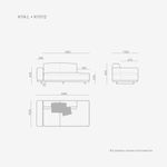 2-х местный нераскладной диван KYOTO KO-5