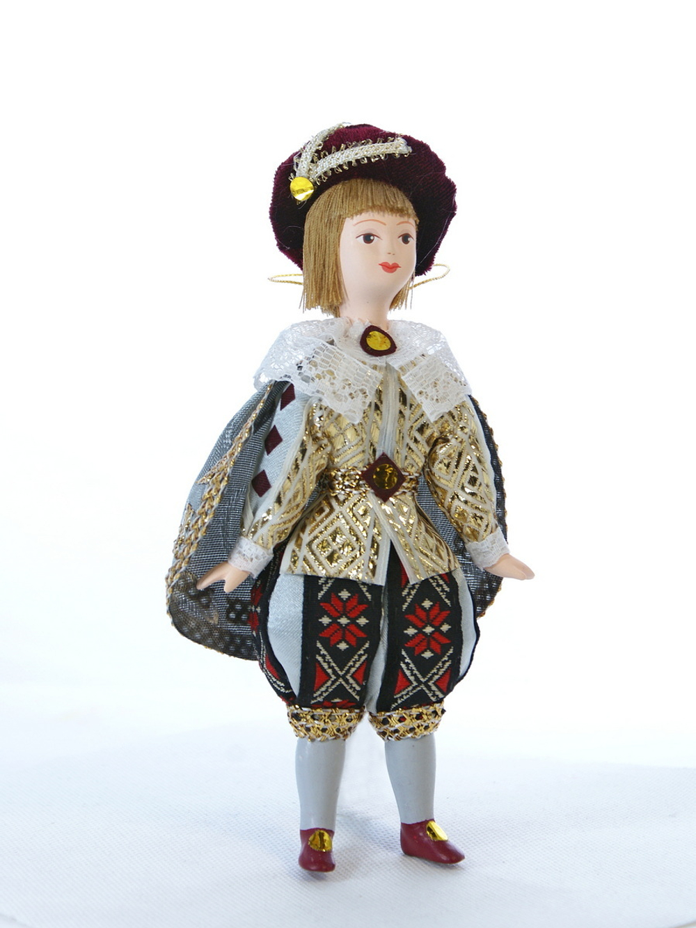Кукла-подвеска сувенирная фарфоровая Паж