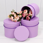 Коробка 18х17 см Набор 3 шт (Фиолетовый)