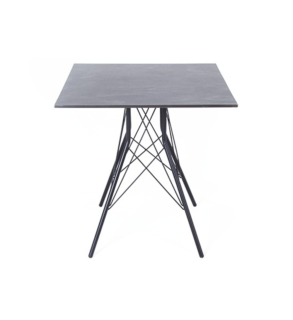 "Конте" интерьерный стол из HPL 70x70см, цвет "серый гранит"