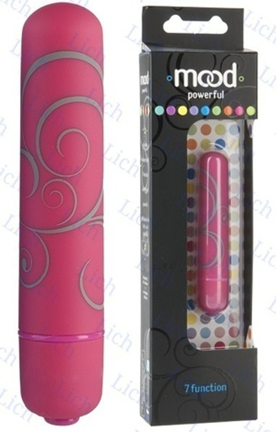 Розовый водонепроницаемый мини-массажер MOOD POWERFUL