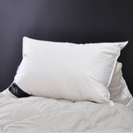 Подушка Лебяжий пух 50х70 см с чехлом из хлопка Люкс