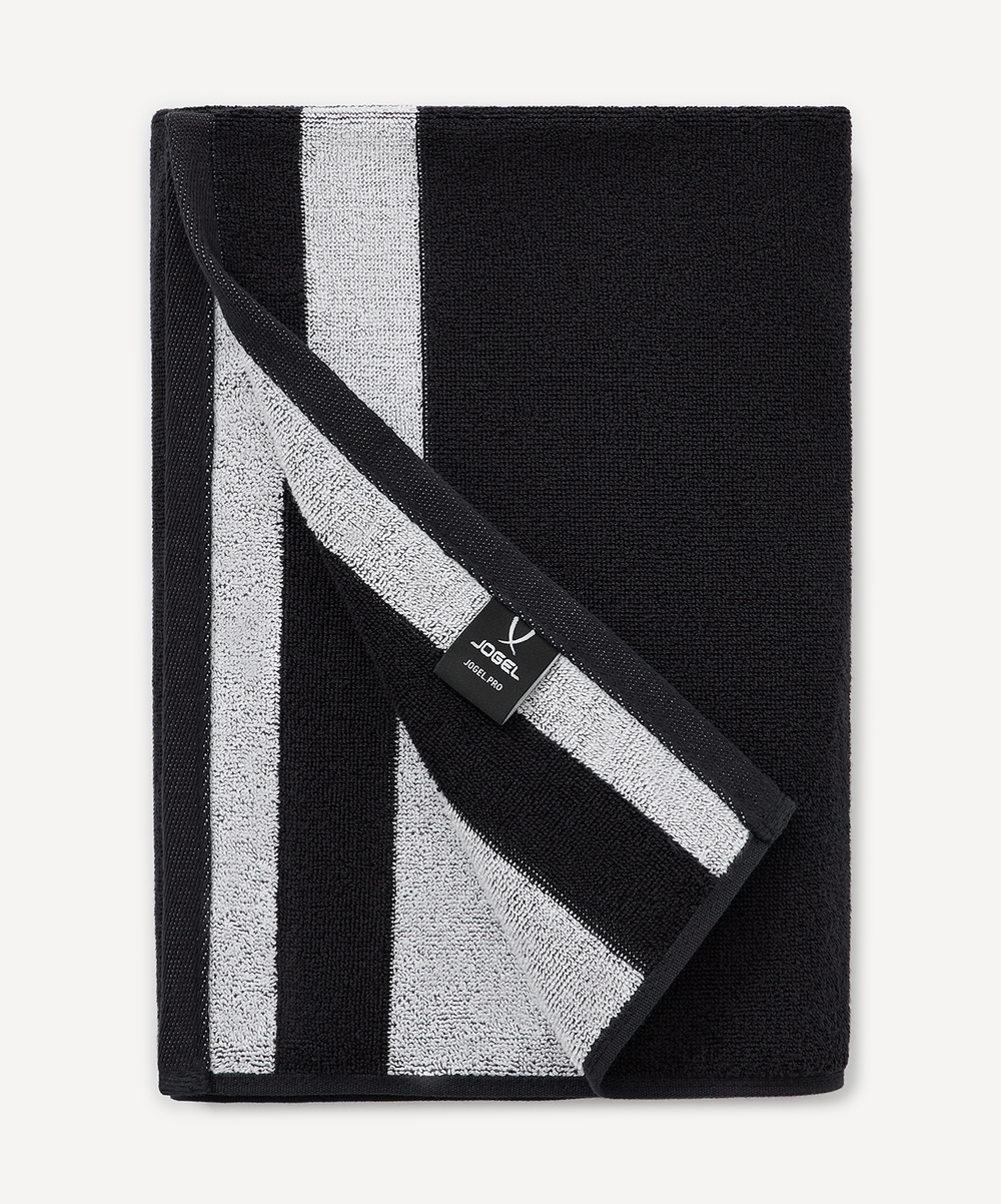 Полотенце спортивное JOGEL ESSENTIAL 2 Towel, 70х140, черный/белый