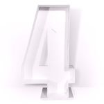 Каркас для аэромозаики Цифра 4, Белый, 100 см, 1 шт.