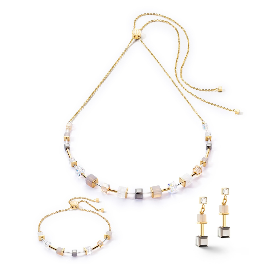Серьги Coeur de Lion Grey-Gold 5074/21-1216