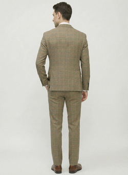 Мужской костюм двубортный (бежевый) А72