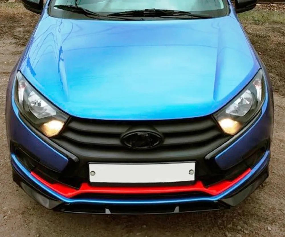 Сплиттер переднего бампера Lada Granta FL
