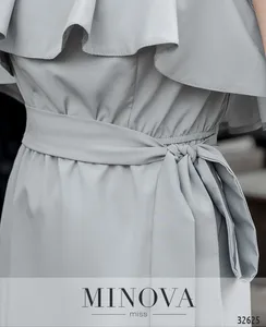 Платье 8608-светло-серый Minova