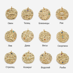 Подвеска с фианитами «Рак», 22мм, позолота