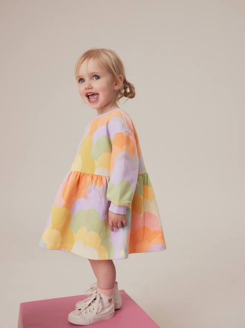 Платье для девочки Next 429-702, Сиреневый, Оранжевый