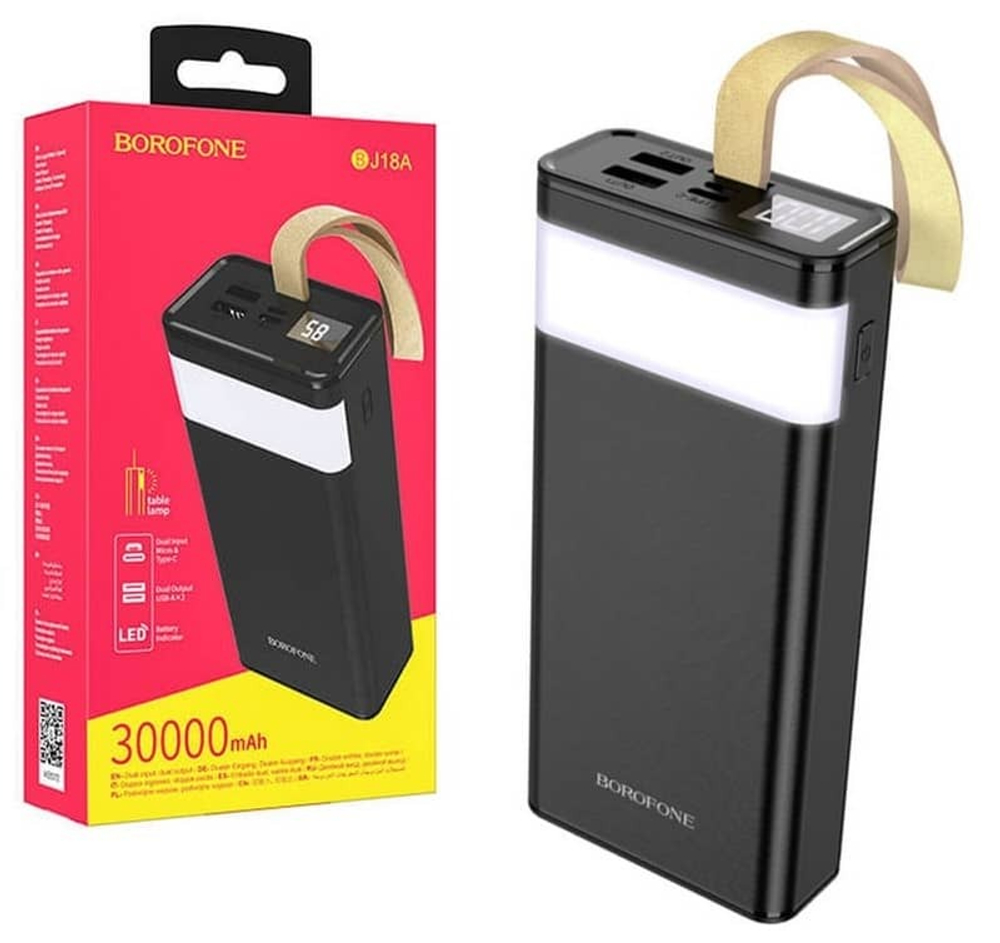 Портативный аккумулятор BOROFONE BJ18A 30000 mAh (черный)