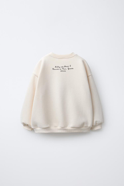ZARA ТОЛСТОВКА С ИЗОБРАЖЕНИЕМ «МОНЫ ЛИЗЫ» С МИККИ И МИННИ МАУС © DISNEY, ЭКРЮ