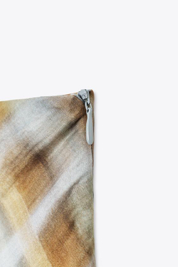 ZARA ЮБКА МИДИ В КЛЕТКУ, ХАКИ