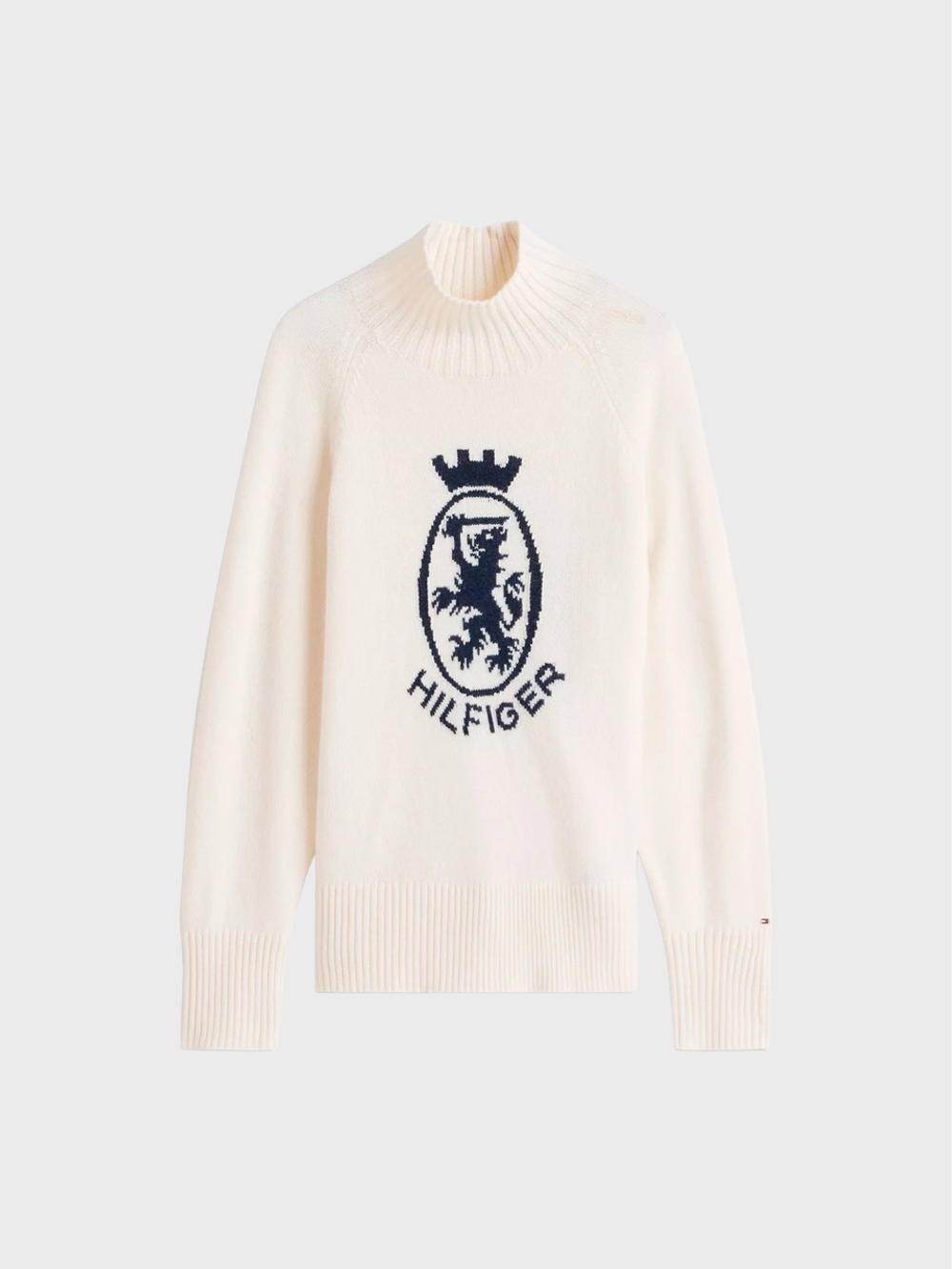 Свитер Tommy Hilfiger Intarsia Crest Logo Wool- Blend Ivory Petal