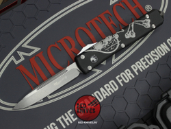 Нож Microtech Ultratech 122-13DCS Death Card Standard S/E A+++ (Левывй) - Memento Mori, клинок апокалиптик