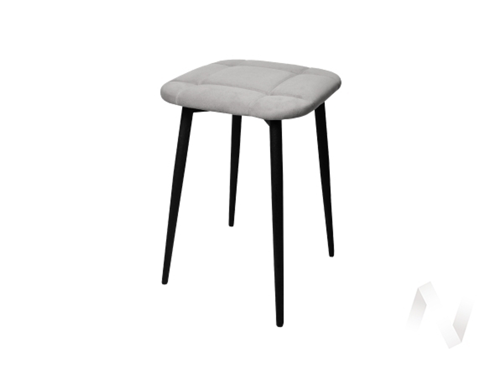 Табурет Фрея (опоры черный/велутто 52 серый)