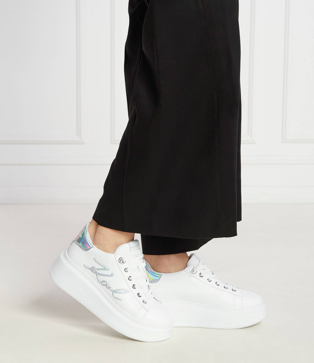 Кожаные кроссовки anakapri signia lace Karl Lagerfeld - белый(KL63510A)