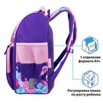 Ранец ПИФАГОР BASIC, с эргономичной спинкой, "Butterflies", 35х28х18 см, 270683