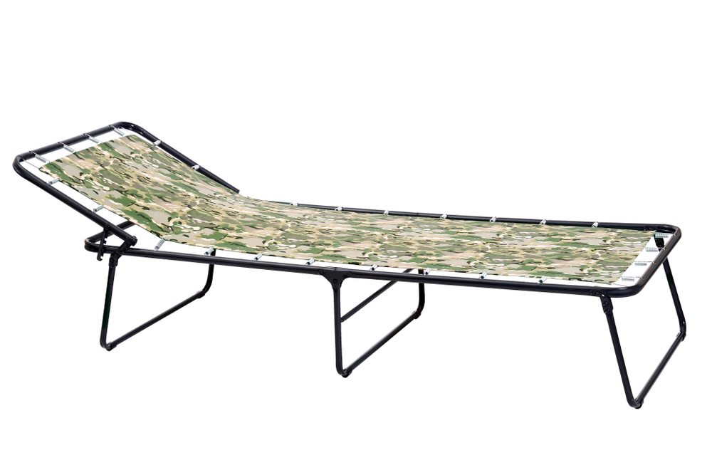 Кровать раскладная Надин жесткая арт.С407/140 (цвет ткани зеленый рис.хаки (1 шт. в уп.)