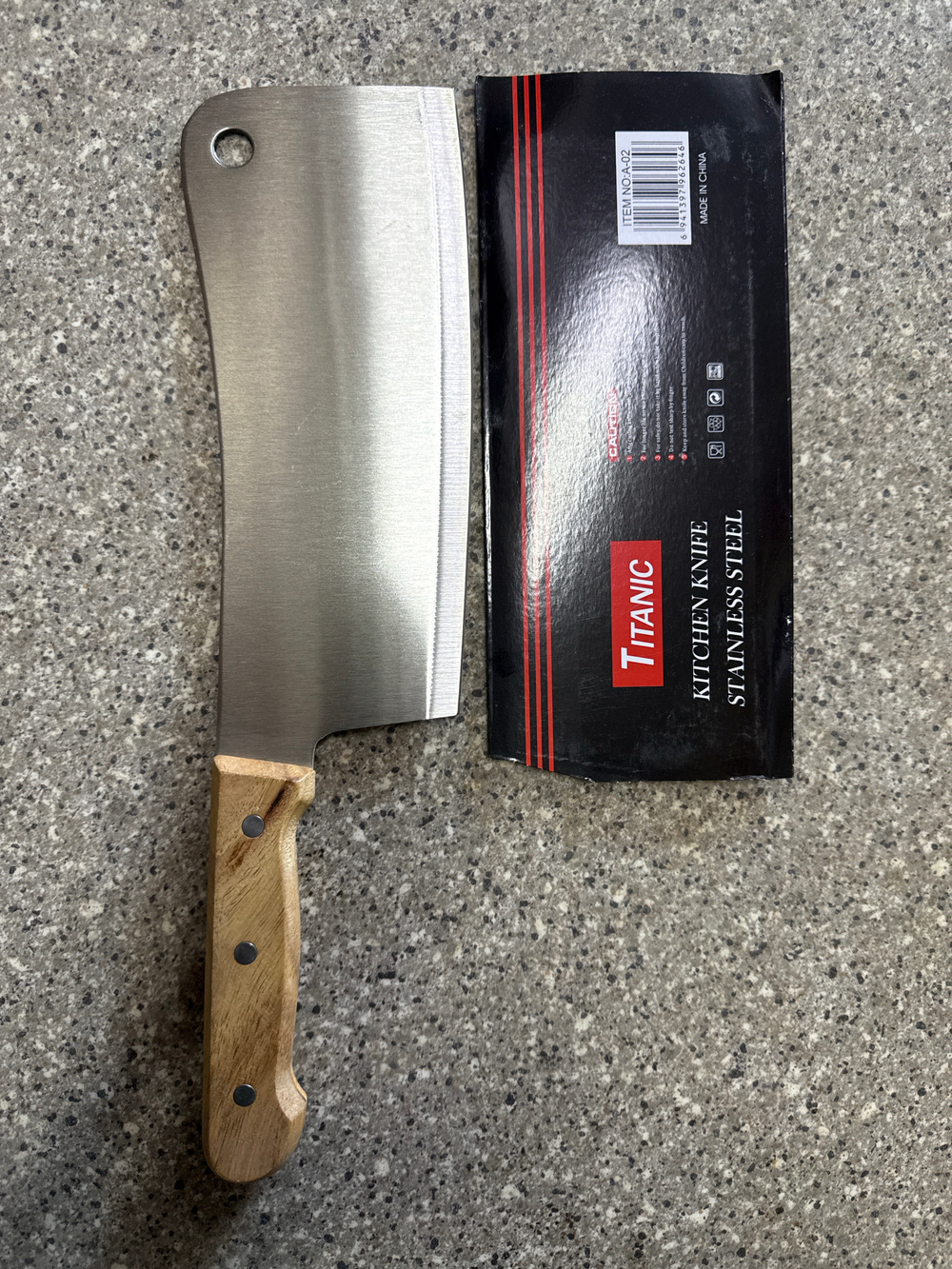 Нож кухонный топорик для мяса Titanic A-02