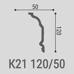 Карниз потолочный К21 120-50