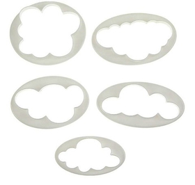 Набор вырубок для теста и мастики Облака 5 шт.