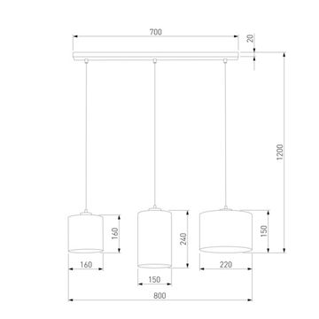 Подвесной светильник 3*E27 a068752 коричневый 4954 Juta TK Lighting