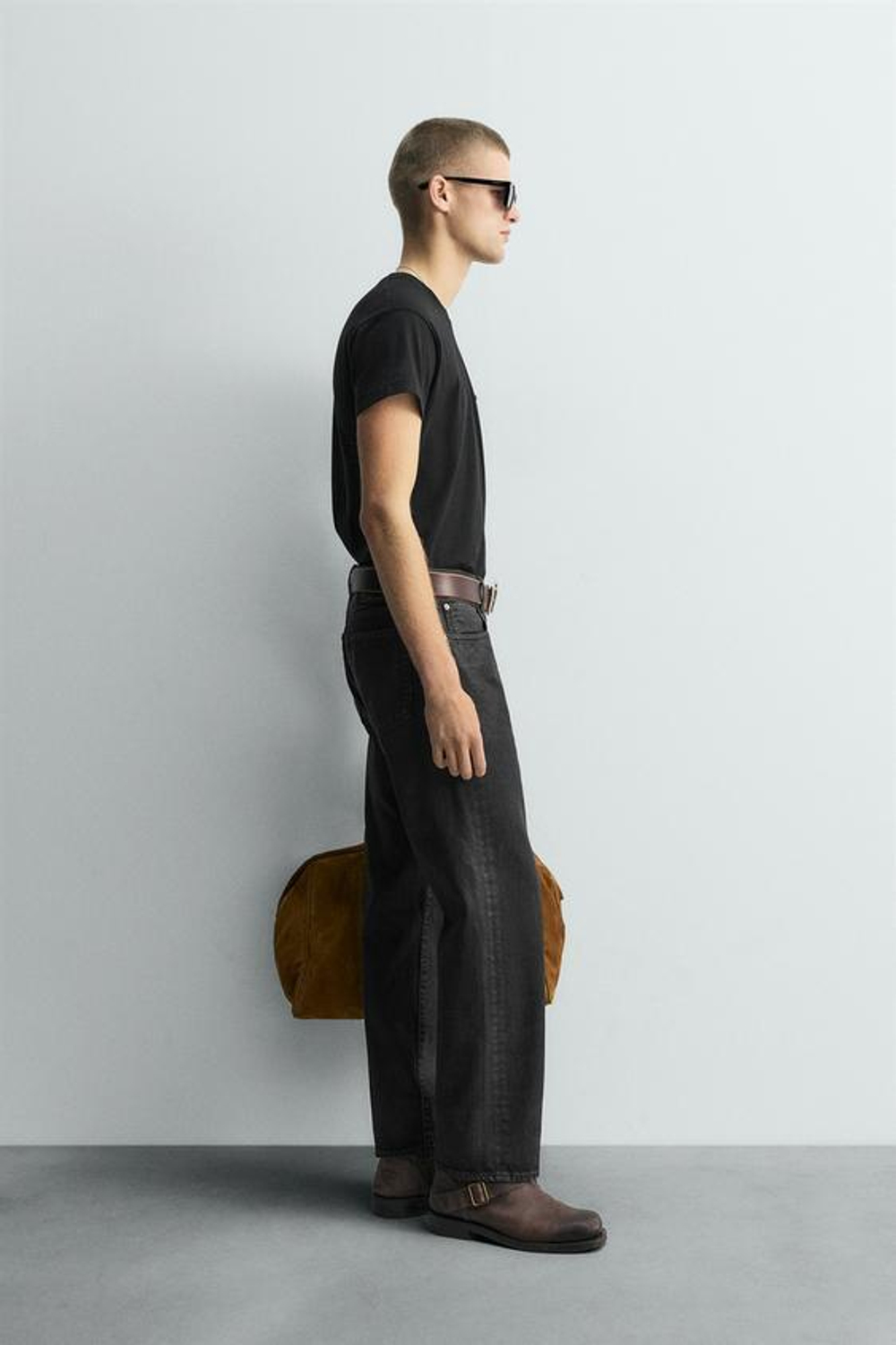 ZARA ДЖИНСЫ ПРЯМОГО КРОЯ ДЛИНОЙ ДО ЩИКОЛОТКИ - LIMITED EDITION, ЧЕРНЫЙ