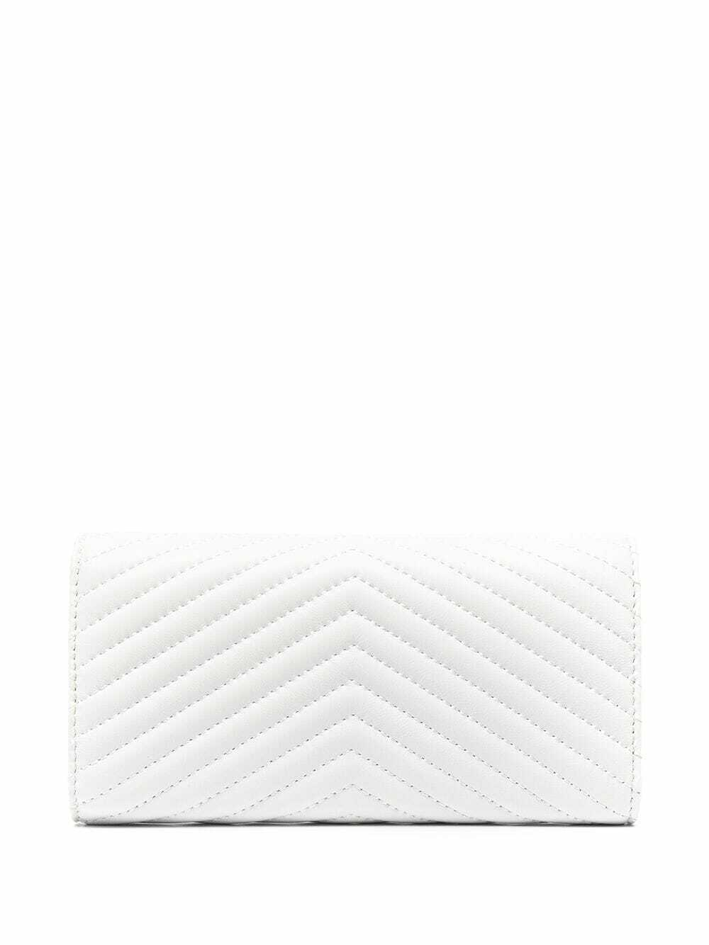 LOVE BIRDS QUILTED WALLET - white