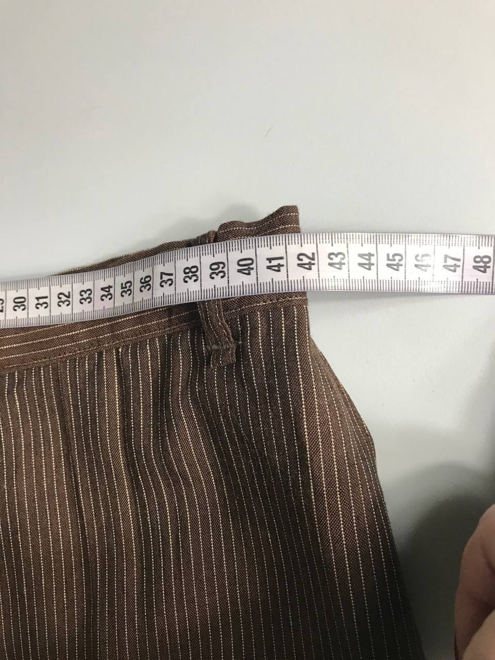 Брюки в мелкую полоску, визуально на 48/50 размер