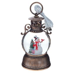 GAEM Изделие декоративное "Фонарь" (подсвет, муз, вьюга, 3хААА н/п +USB), D 10 см, L11 W11 H24 см