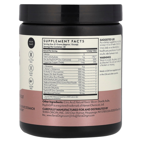 Terra Origin, Healthy Gut™, добавка для нормализации функций желудочно-кишечного тракта, вкус ягод, 243 г (8,57 унции)