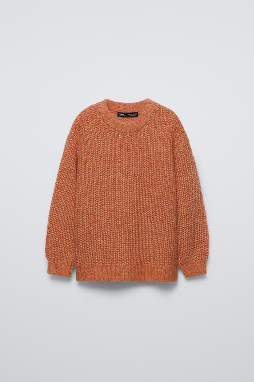 ZARA ТРИКОТАЖНЫЙ СВИТЕР, ОРАНЖЕВЫЙ