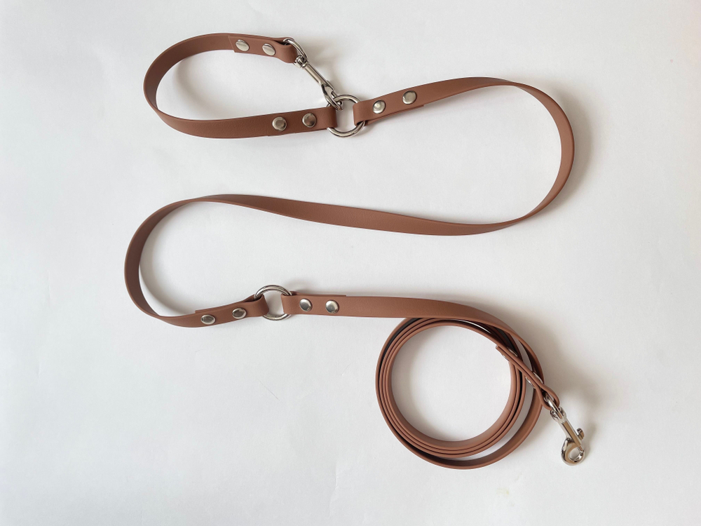 Перестежка поводок для собак из Биотана Чехия, 3 м, 16 мм коричневый.