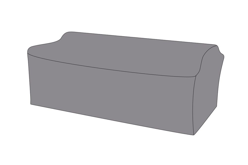 Защитный чехол на диван Капучино, трехместный 221×89×80 см, цвет серый