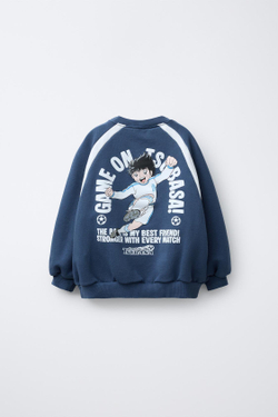 ZARA ТОЛСТОВКА OLIVER Y BENJI © CAMPEONES, СИНИЙ/БЕЛЫЙ