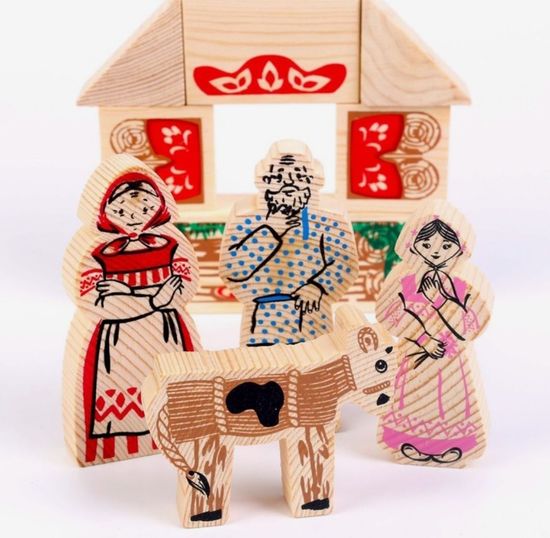 Конструктор деревянный Сказка, Смоляной бычок 17 элементов