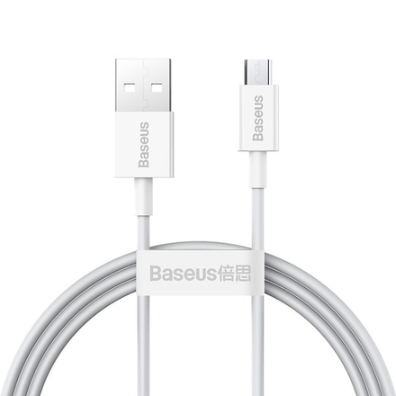 USB-A - Micro-USB Кабель Baseus Superior Charging+Data 2A 1-2m - White