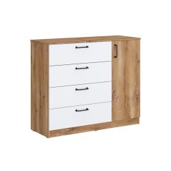 Комод 1200 Сеул (дуб кельтик/белый), МФ 1+1