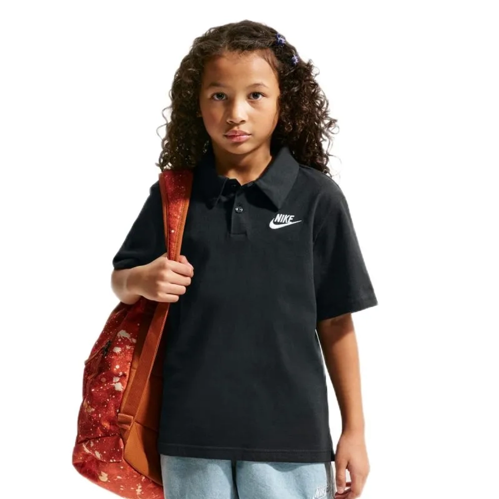 Детская теннисная футболка Nike Kids Sportswear Club Knit Short Sleeve - black/white