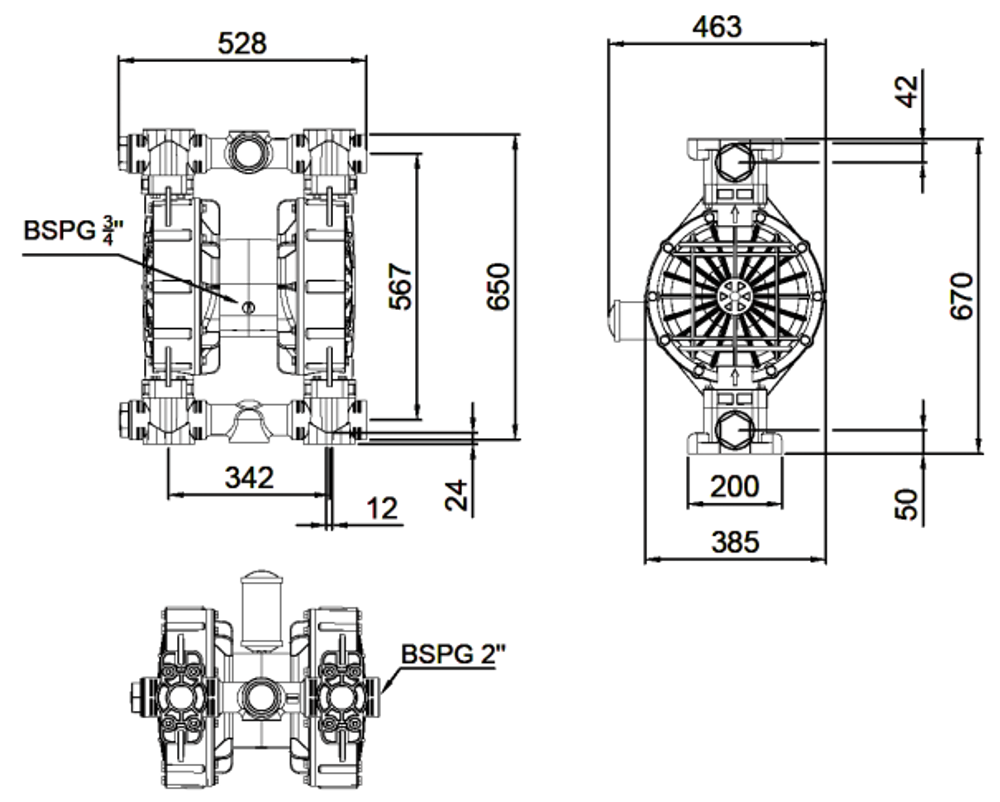 AlphaDynamic Ruby 151 - мембранный пневматический насос