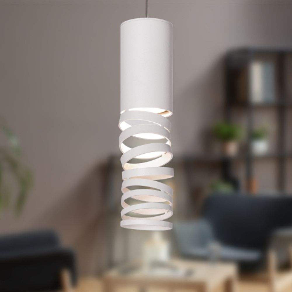 Светильник подвесной (подвес) ЭРА PL22 WH MR16 GU10 потолочный цилиндр белый | Подвесные светильники