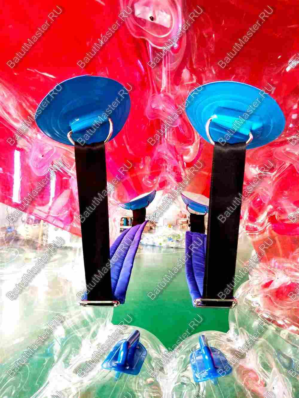 Бампербол «Прозрачно-красный» ПВХ, диаметр 1.8 м