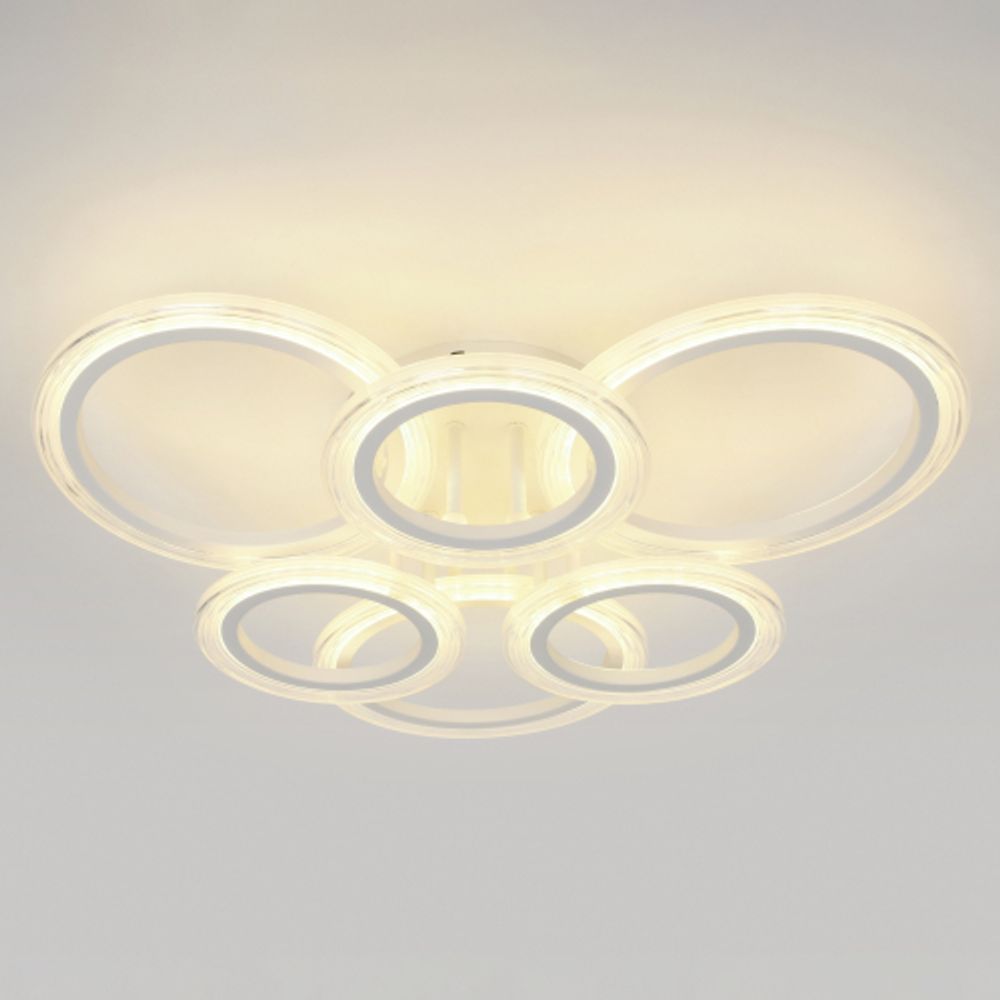 Светильник потолочный светодиодный ЭРА Модерн Ring CLL-1-90-RC WH с ДУ 90W 3000-6500К белый | Светильники SPB-6 с ДУ