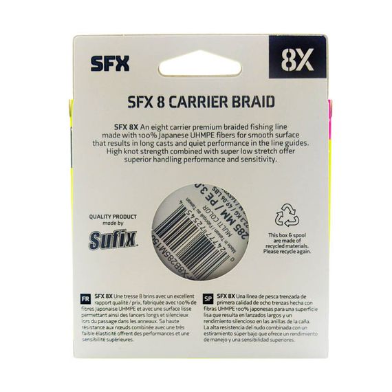 Леска плетеная SFX 8X разноцветная 150 м 0.185 мм 13 кг PE 1.2