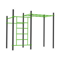 W218 Воркаут (3 перекладины, шведская стенка, рукоход классический) ZAVODSPORTA