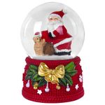 Снежный шар "Дед Мороз" диаметр 65 мм, полистоун/стекло, 4 дизайна ассорти, ЗОЛОТАЯ СКАЗКА, 592598