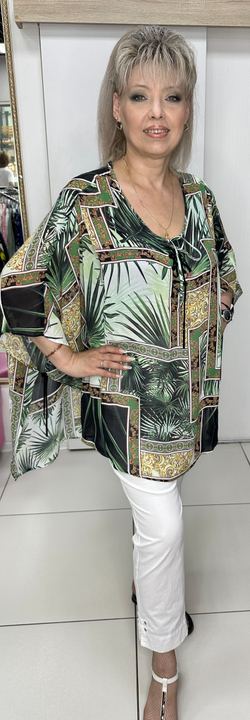 Туника-пончо оригинальной расцветки