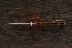 Нож складной CJRB Feldspar, клинок 89мм, сталь D2, рукоять G10 коричневый