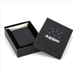 Зажигалка Zippo с покрытием Black Matte, латунь/сталь, чёрная, матовая, 36x12x56 мм